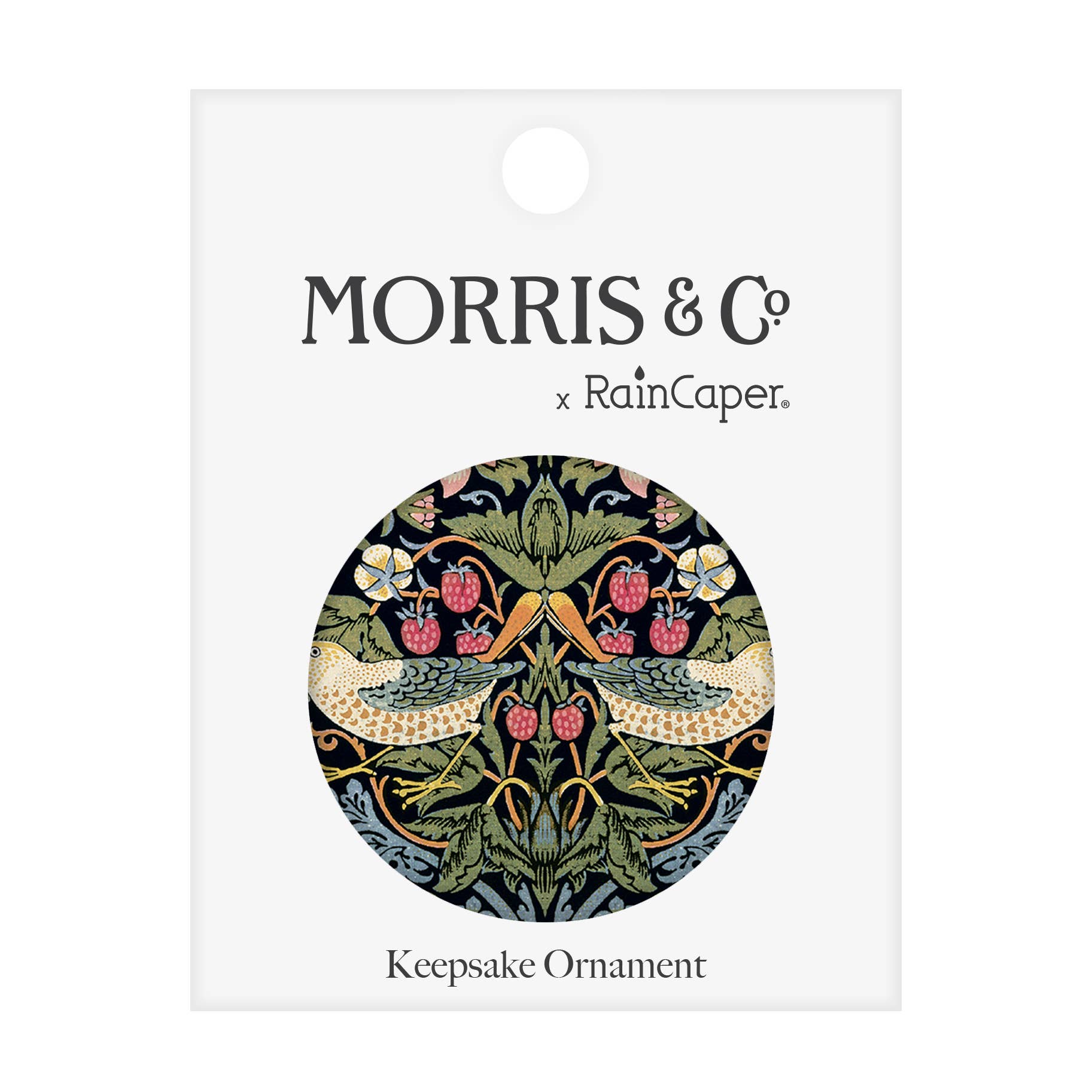 William Morris "Strawberry Thief" Keepsake Ornament - PMA Store at the Portland Museum of Art, Maine