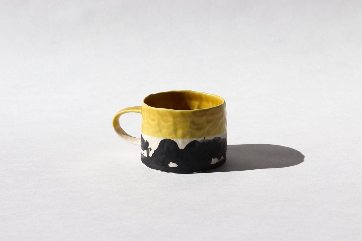 Elizabeth Benotti Ceramics - Pinched Splatter Mug: Daybreak - PMA Store at the Portland Museum of Art, Maine