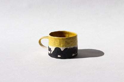 Elizabeth Benotti Ceramics - Pinched Splatter Mug: Deep ocean - PMA Store at the Portland Museum of Art, Maine