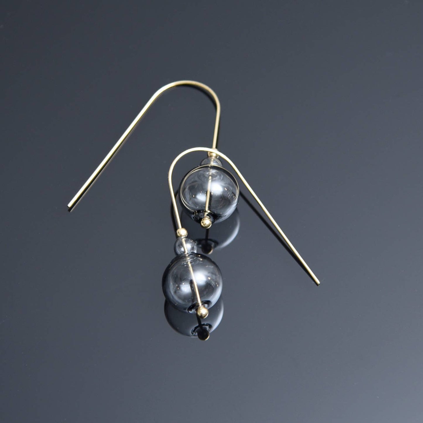 Pursuits - Mini Scoop Earrings: G.Amber w. Aqua