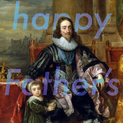 "Happy Father's Day" (king) A6 card: Recycled white envelopes - PMA Store at the Portland Museum of Art, Maine