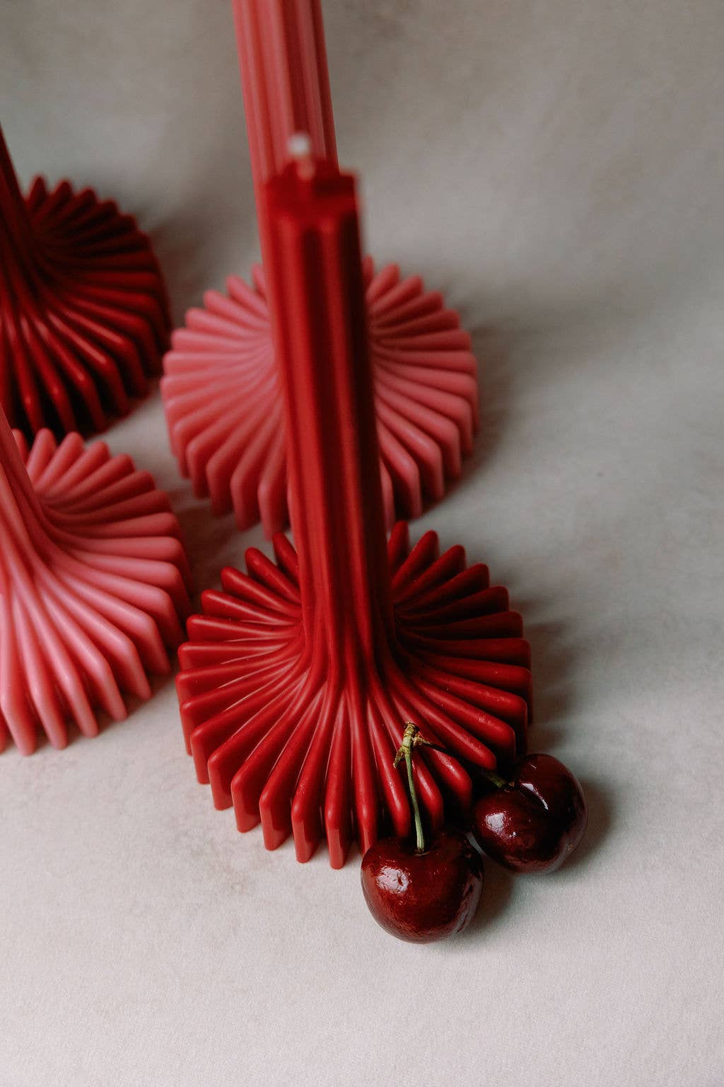 Verba Candle Co - Valentine's Red Vase taper Candle, : Red / Unscented / Large - PMA Store at the Portland Museum of Art, Maine