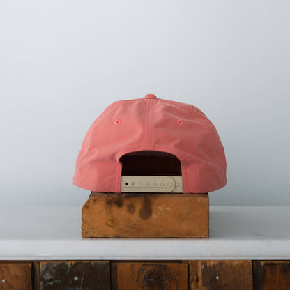 Vital Industries - Bass Fish Patch Snap back cap, Khaki Salmon - PMA Store at the Portland Museum of Art, Maine