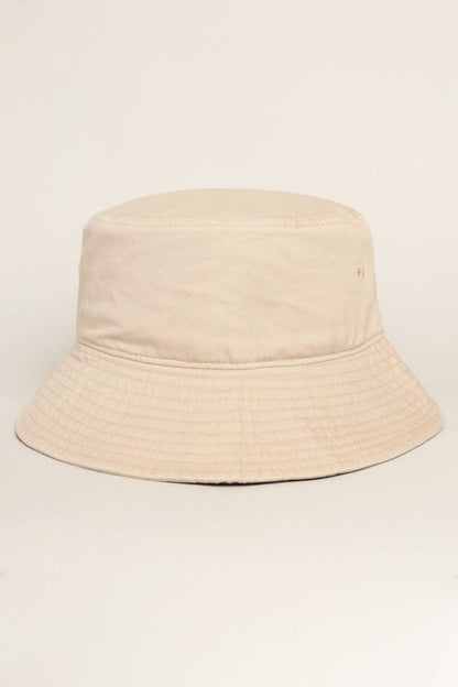 Fashion City - Solid Color Cotton Bucket Fisherman Hats: ORANGE / S/M