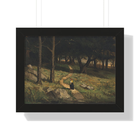 Untitled (Walking in the Woods), 1880s by Edward Mitchell Bannister Nature-Inspired Framed Poster, Wall Art, Interior Decor, Gift for Nature Lovers, Home Decoration - PMA Store at the Portland Museum of Art, Maine