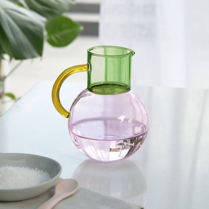 Block Design US - Pablo Glass Jug - Small: Teal Purple Amber