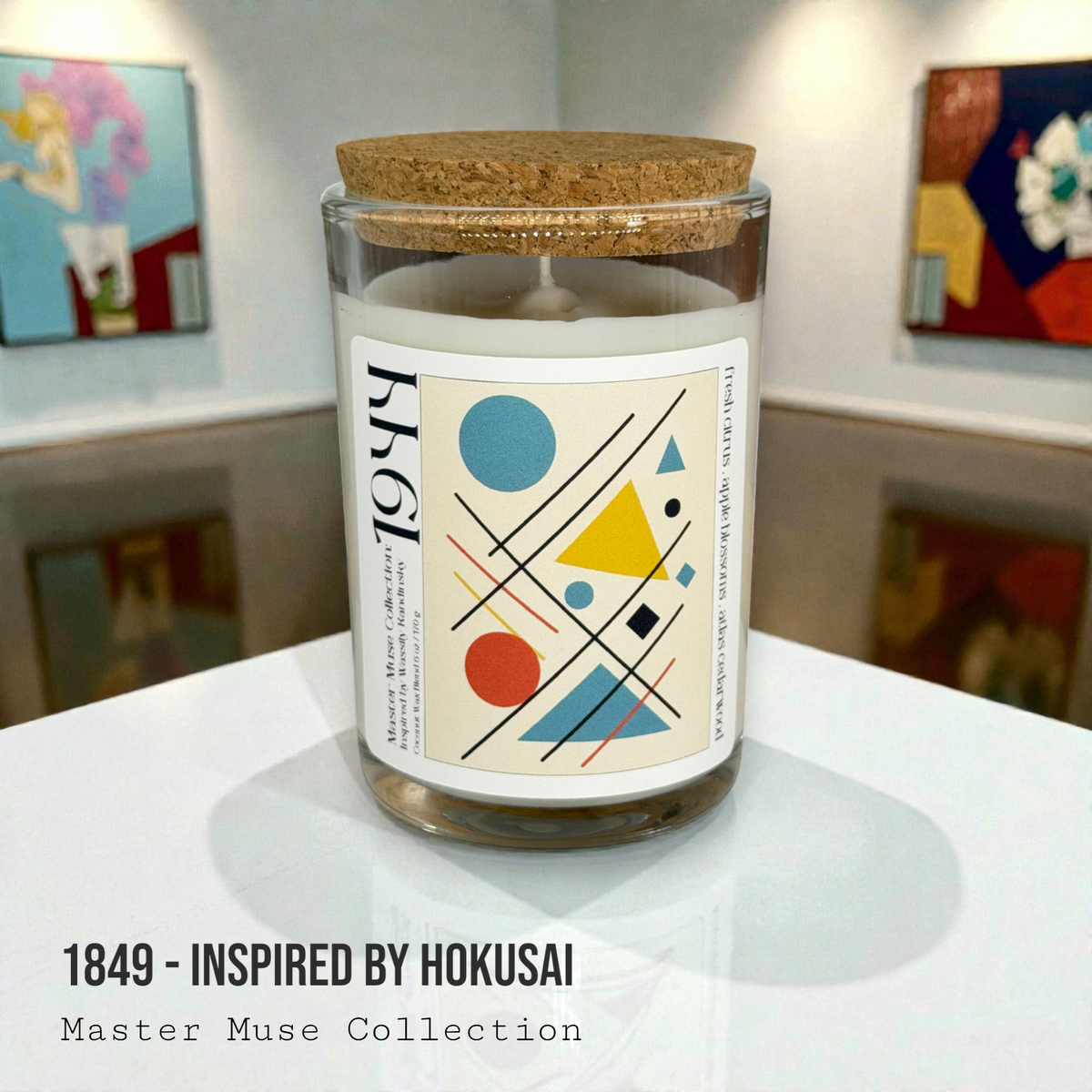 The Scented Palette - Citrus Cedar Kandinsky-Inspired Art Candle — 1944: Candle