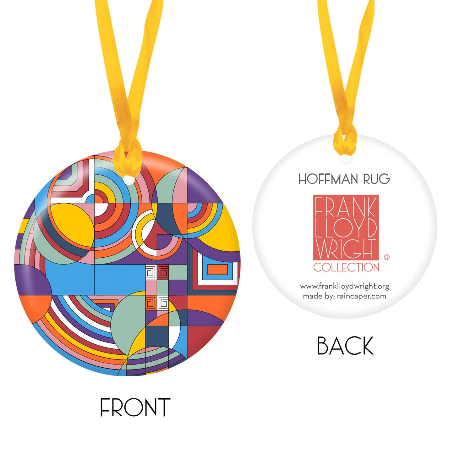 Frank Lloyd Wright Hoffman Rug Keepsake Ornament - PMA Store at the Portland Museum of Art, Maine