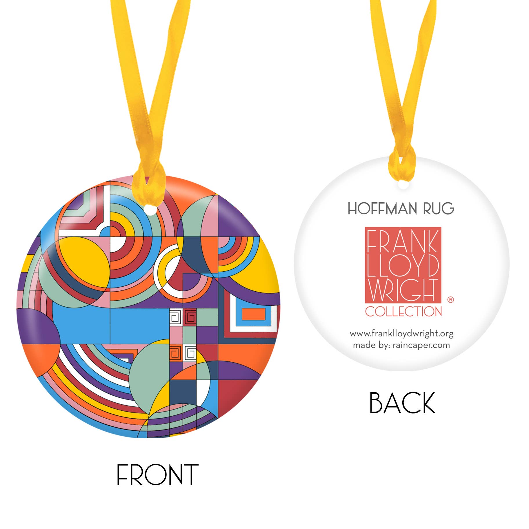 Frank Lloyd Wright Hoffman Rug Keepsake Ornament - PMA Store at the Portland Museum of Art, Maine