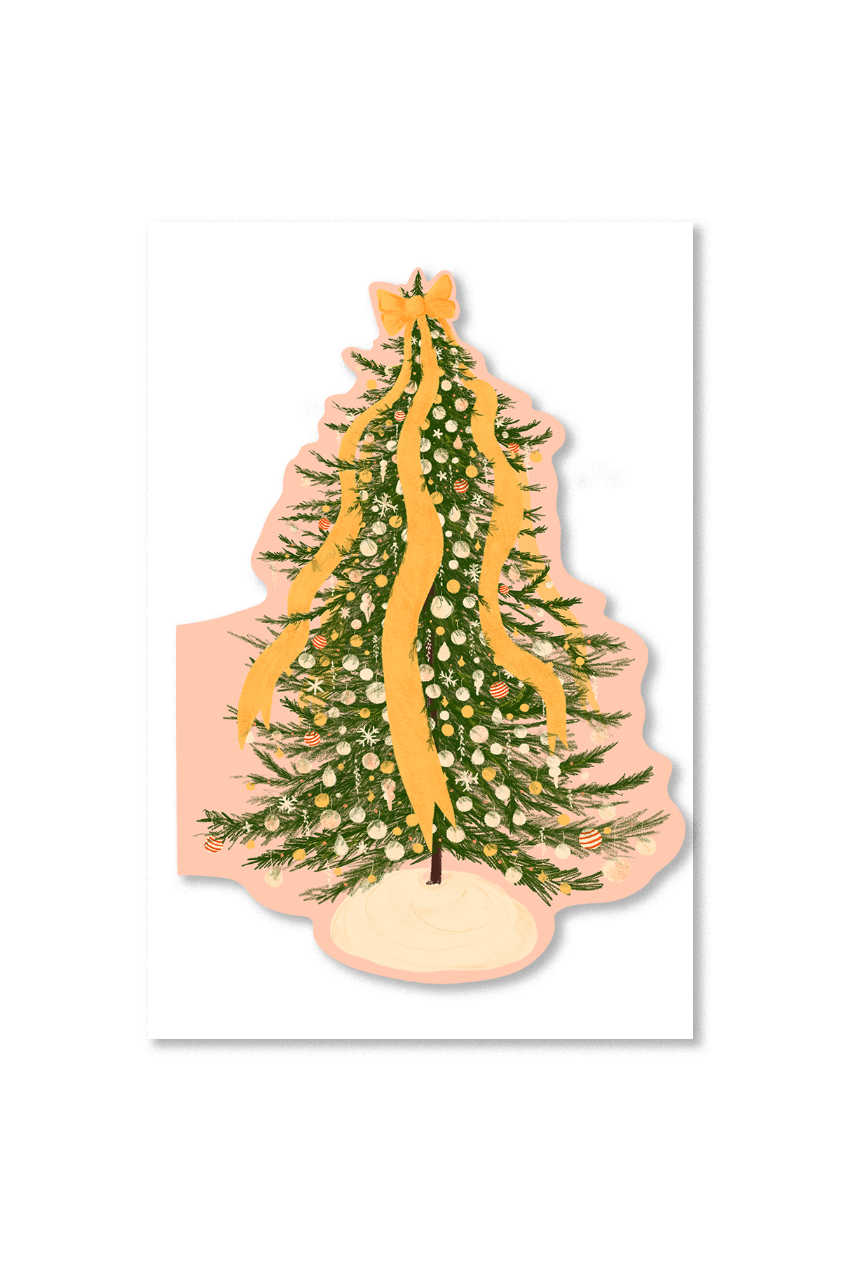 Avery Reed - Prim & Proper Christmas Tree Die-Cut Greeting Card