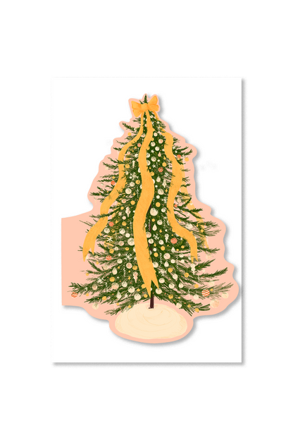 Avery Reed - Prim & Proper Christmas Tree Die-Cut Greeting Card
