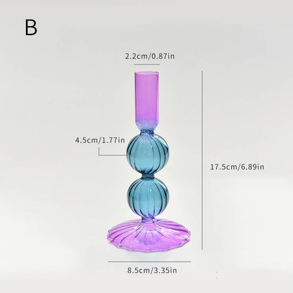 IVORE.GROUP (We cover All Import duty) - Contrast Colorful Glass Candle Holder: A - PMA Store at the Portland Museum of Art, Maine