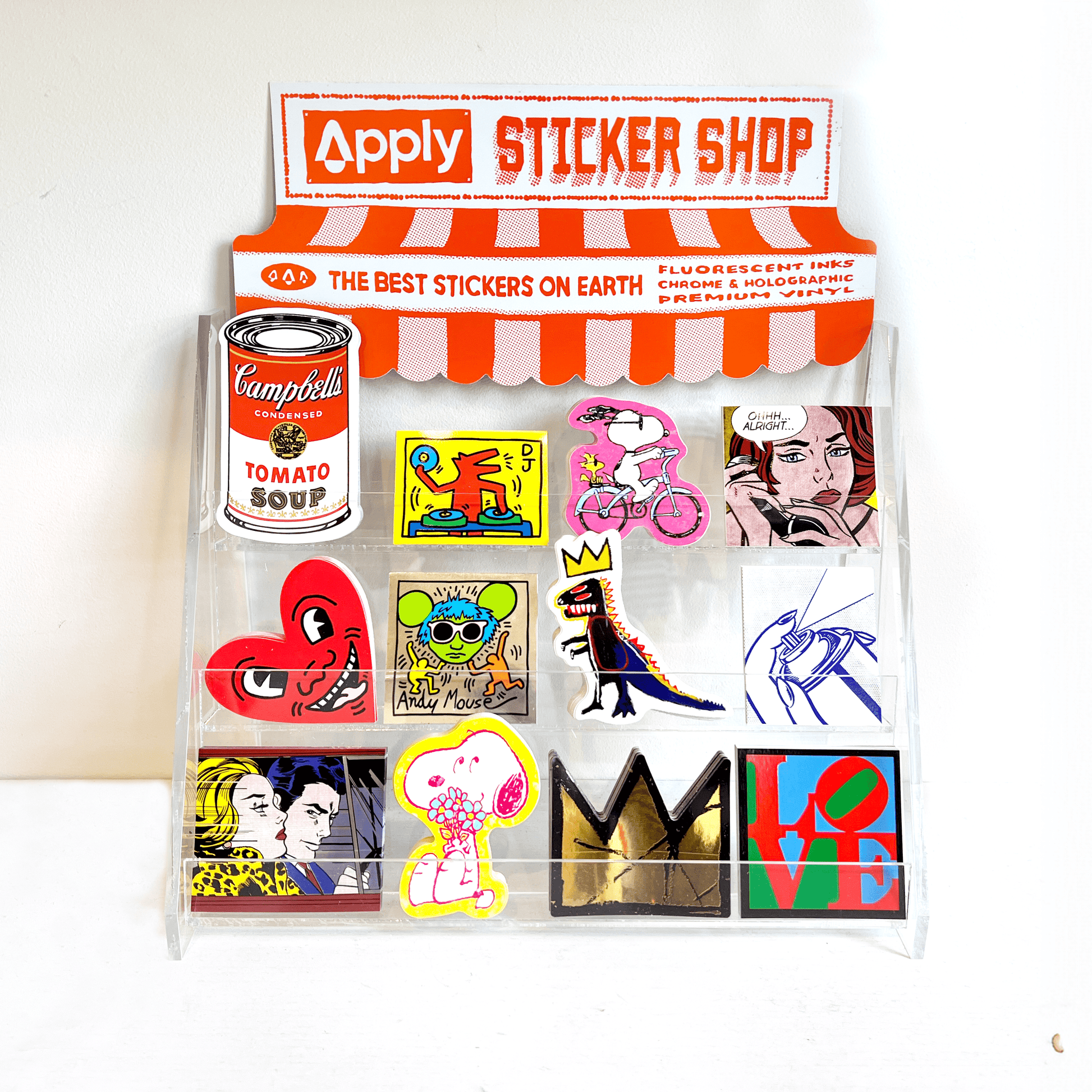 Apply Branded Sticker Shop Display - PMA Store at the Portland Museum of Art, Maine