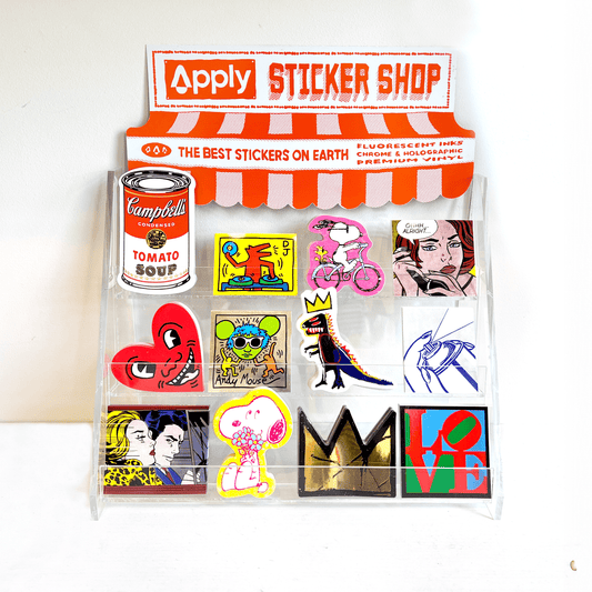 Apply Branded Sticker Shop Display - PMA Store at the Portland Museum of Art, Maine