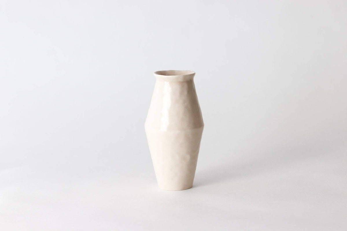 Elizabeth Benotti Ceramics - Everyday Pinched Vase: Striped - PMA Store at the Portland Museum of Art, Maine