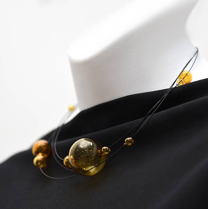 Pursuits - Cumulus Necklace: Gold Grey