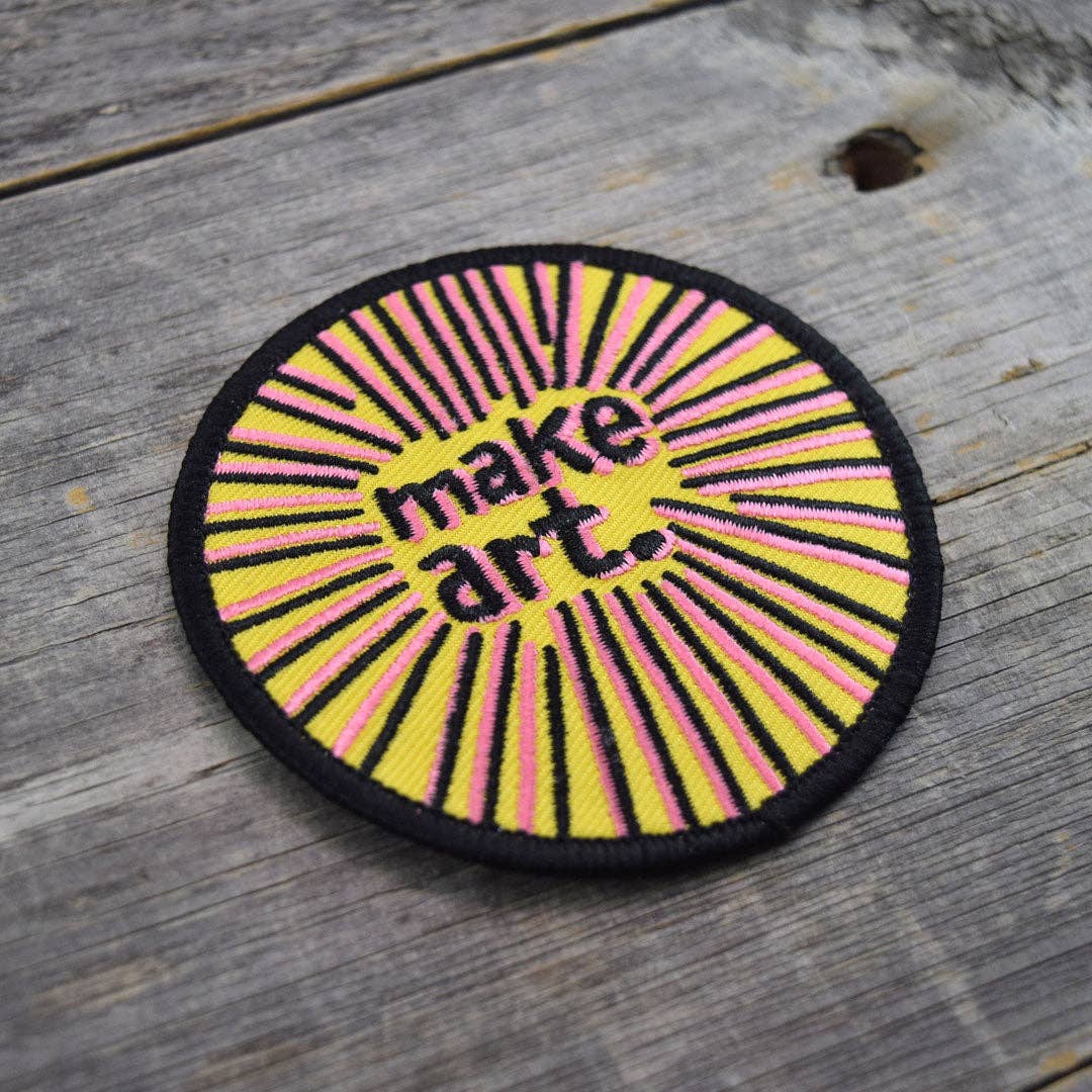 Quiet Tide Goods - Make Art. Embroidered Patch - PMA Store at the Portland Museum of Art, Maine