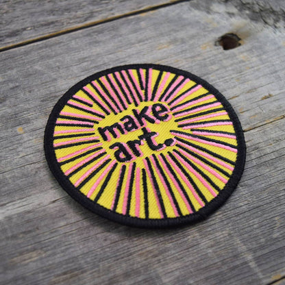 Quiet Tide Goods - Make Art. Embroidered Patch - PMA Store at the Portland Museum of Art, Maine