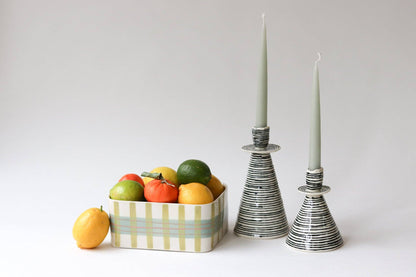 Elizabeth Benotti Ceramics - Everyday Pinched Candlestick Holder: Daybreak / Short - PMA Store at the Portland Museum of Art, Maine
