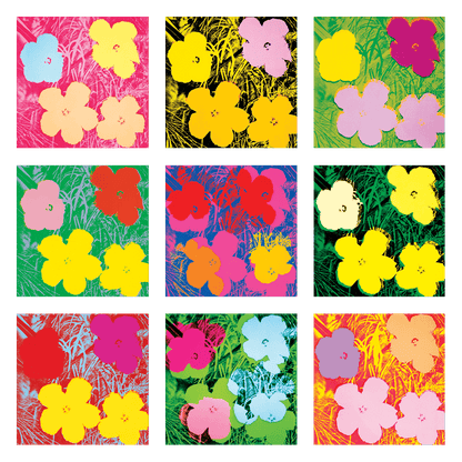 Flowers by Andy Warhol - Sheet of 9 Kiss-Cut Stickers - PMA Store at the Portland Museum of Art, Maine
