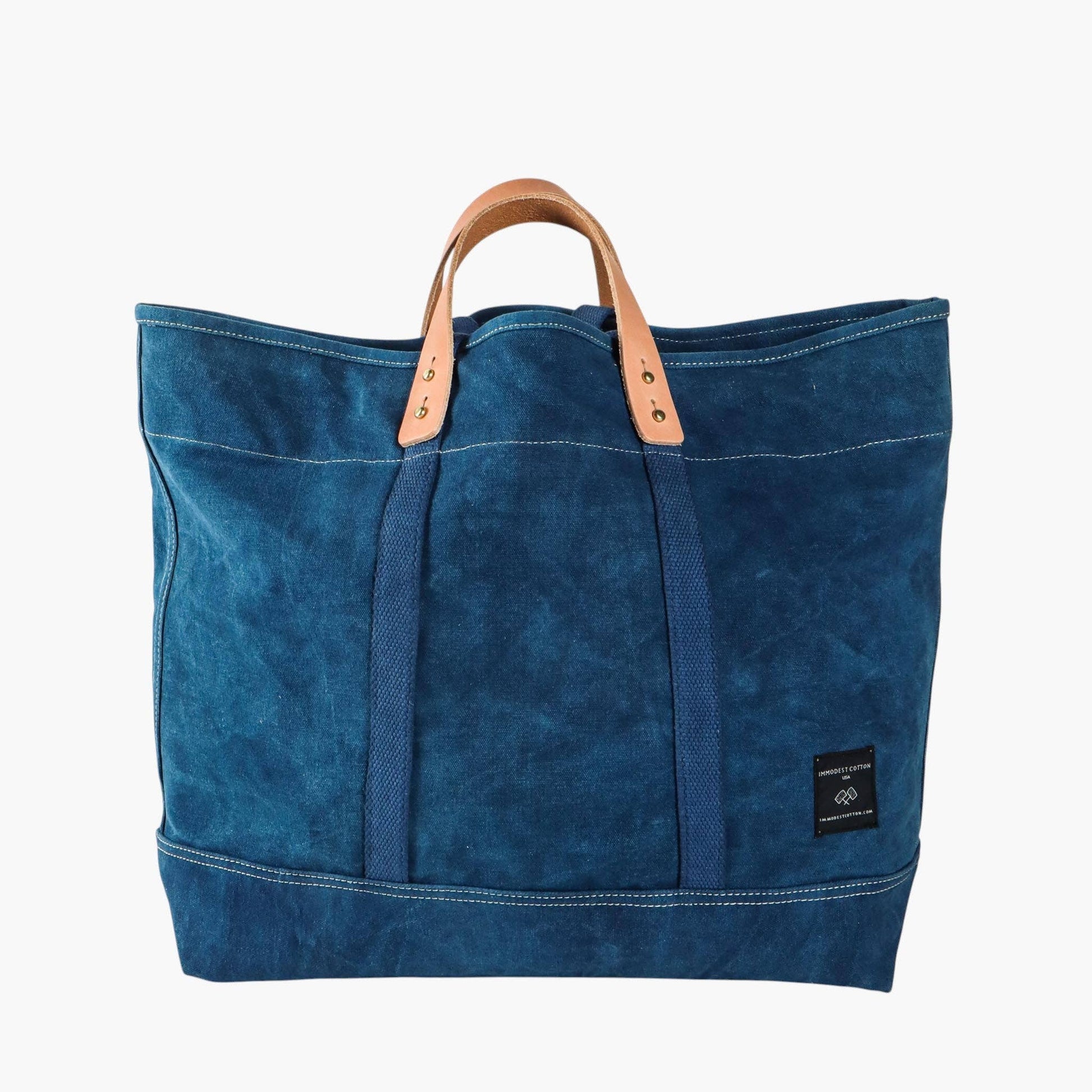 IMMODEST COTTON - Large East West Tote | Indigo - PMA Store at the Portland Museum of Art, Maine