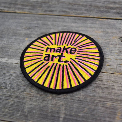 Quiet Tide Goods - Make Art. Embroidered Patch - PMA Store at the Portland Museum of Art, Maine
