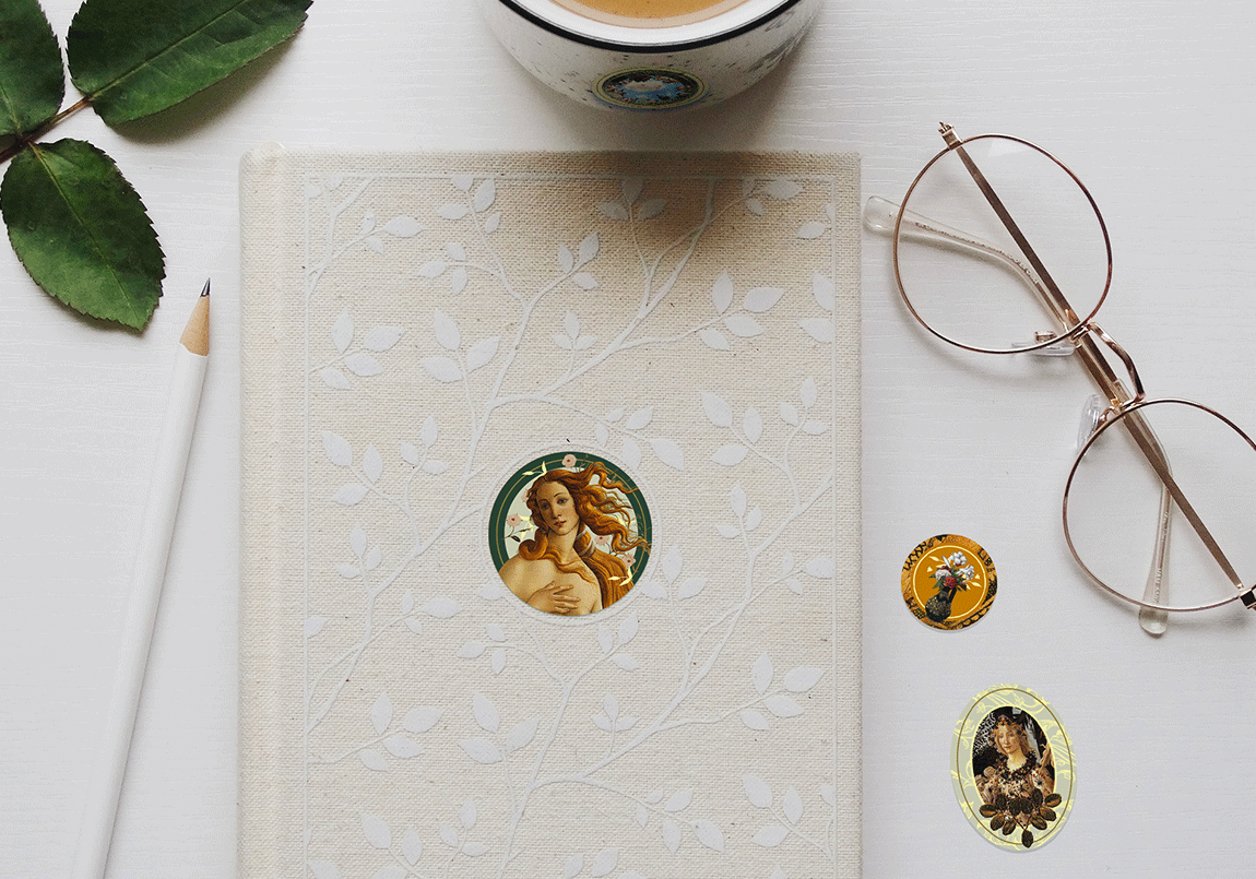 Today is Art Day - Stickers Renaissance by Mon Petit Art - PMA Store at the Portland Museum of Art, Maine