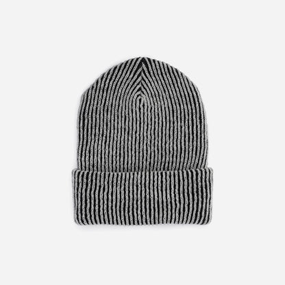 Simple Rib Knit Beanie: Golden Olive Navy - PMA Store at the Portland Museum of Art, Maine