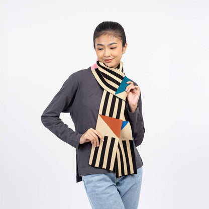 VERLOOP | knits - Sailboat Skinny Scarf: Black - PMA Store at the Portland Museum of Art, Maine