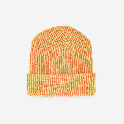 Simple Rib Knit Beanie: Golden Olive Navy - PMA Store at the Portland Museum of Art, Maine
