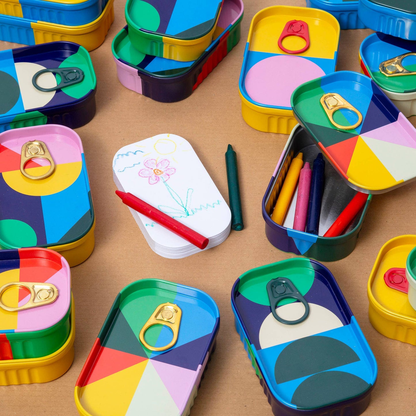 Block Design US - Tinned Goods - Drawing Pad & Crayons