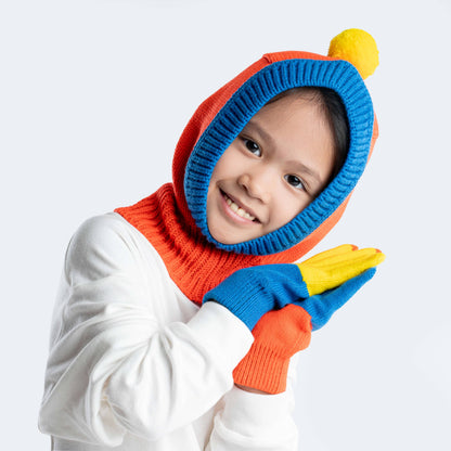 SALE kids Pom Balaclava: Poppy Cobalt - PMA Store at the Portland Museum of Art, Maine