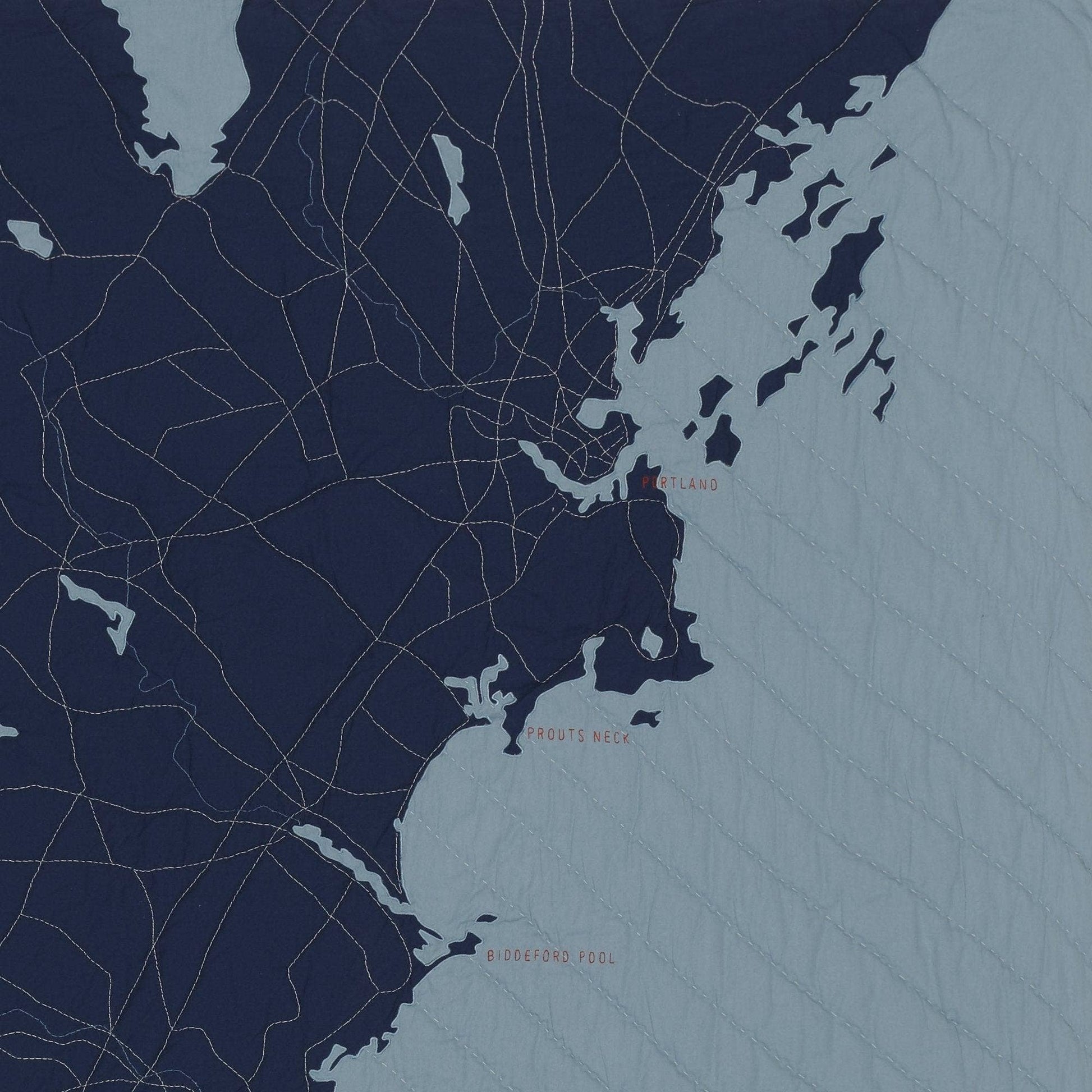 Haptic Lab - Southern Maine Quilt: Pale Blue & Gold - PMA Store at the Portland Museum of Art, Maine