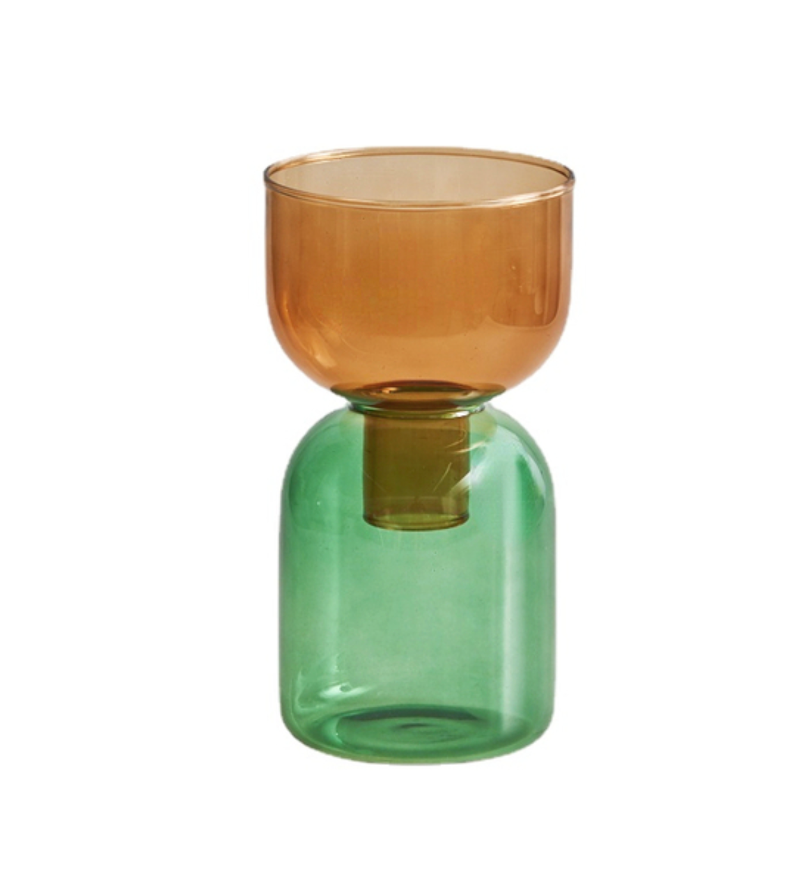 Two Way Terrarium Hydroponic Plant Vase / Candle Holder: Orange-Lilac - PMA Store at the Portland Museum of Art, Maine