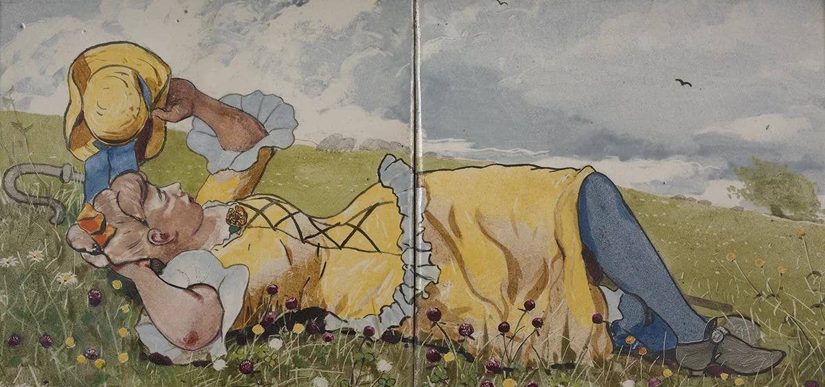 The Retrospect Group Collection - Winslow Homer, Resting Shepherdess, 1877 (BLANK CARD) - PMA Store at the Portland Museum of Art, Maine