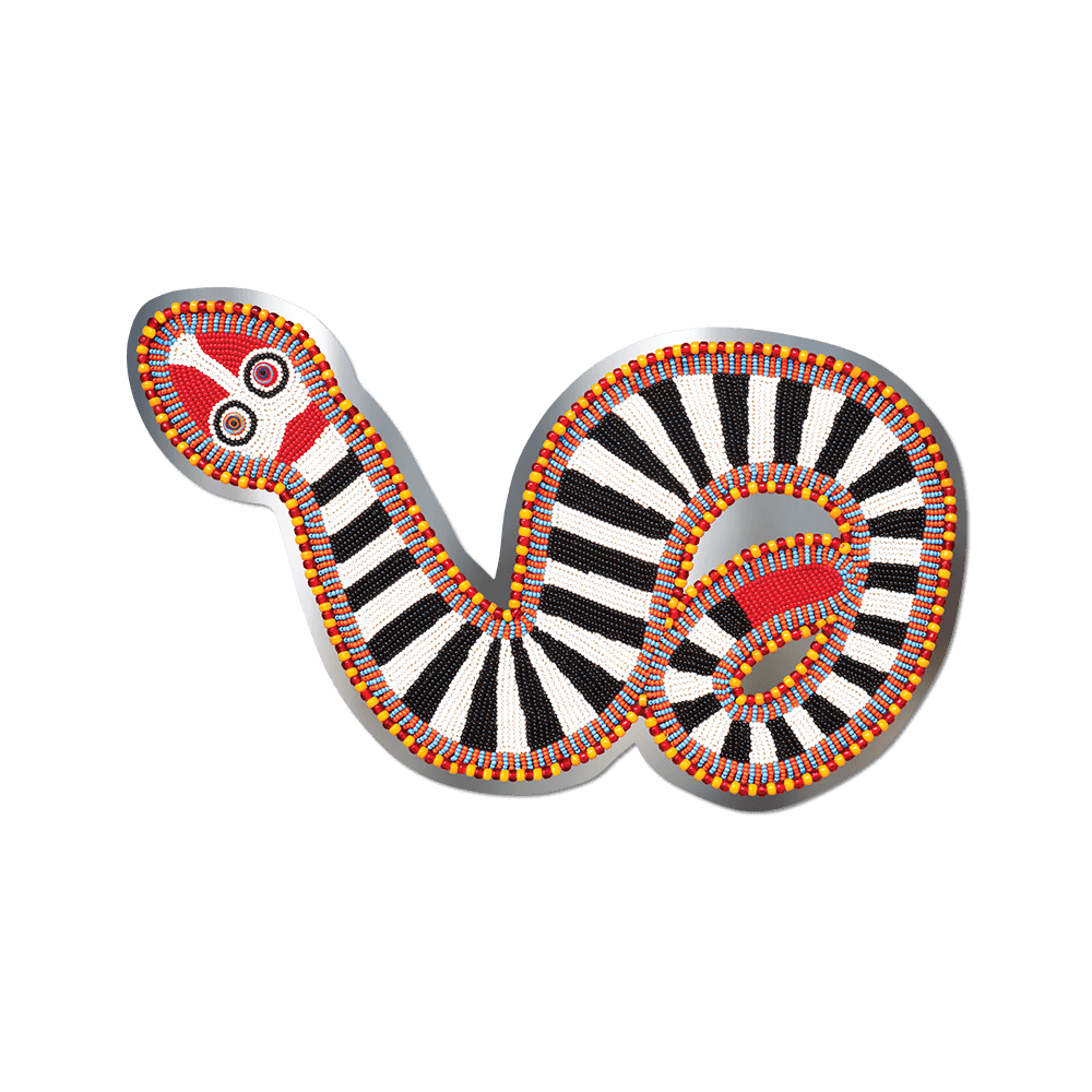 Apply Stickers - Snake by Jeffrey Gibson - Die-Cut Sticker - PMA Store at the Portland Museum of Art, Maine