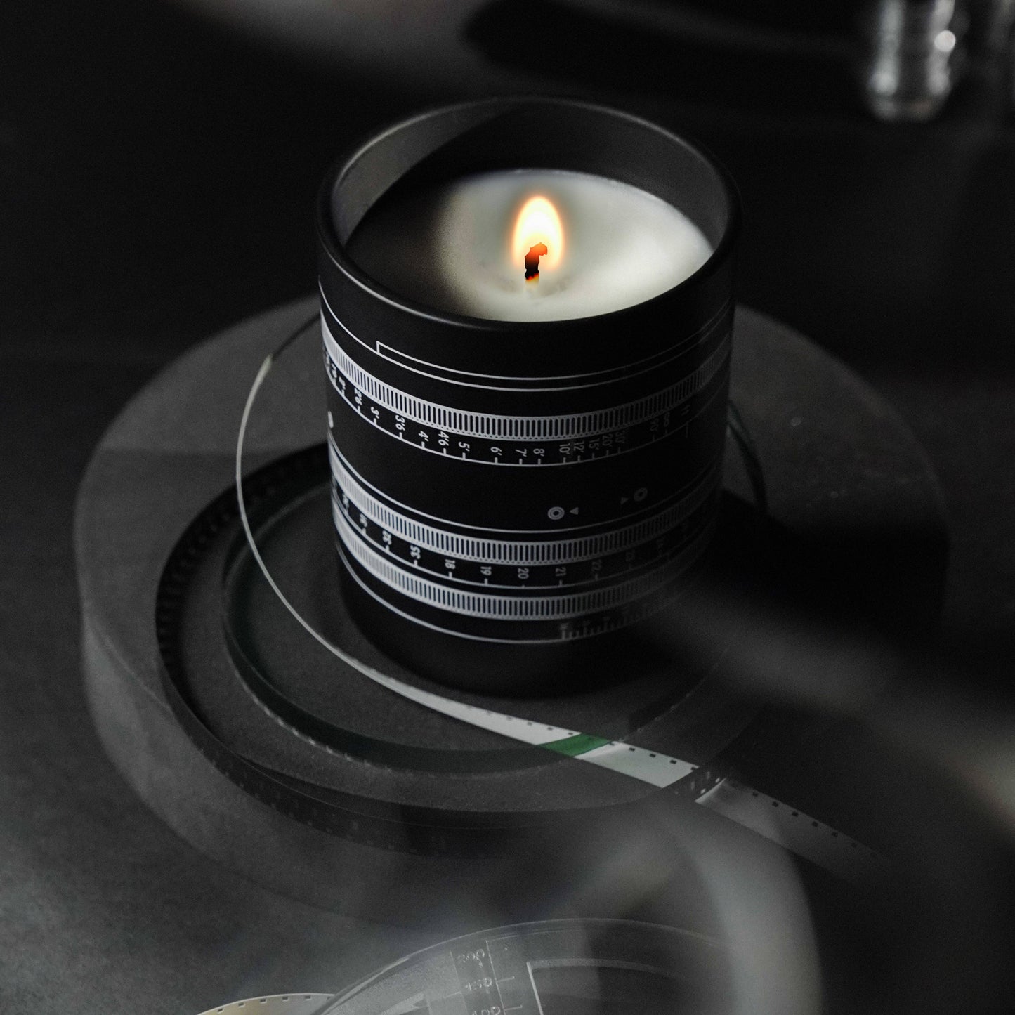 Cinema Movie Lens Candle - 100% Vegan Soy Wax, 10oz - PMA Store at the Portland Museum of Art, Maine