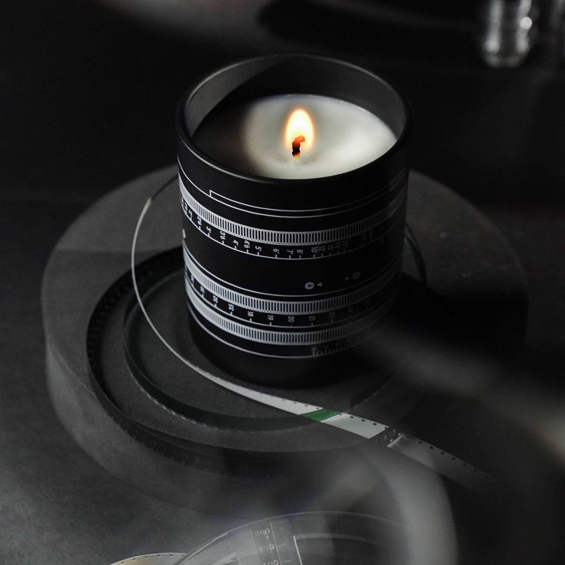Cinema Movie Lens Candle - 100% Vegan Soy Wax, 10oz - PMA Store at the Portland Museum of Art, Maine