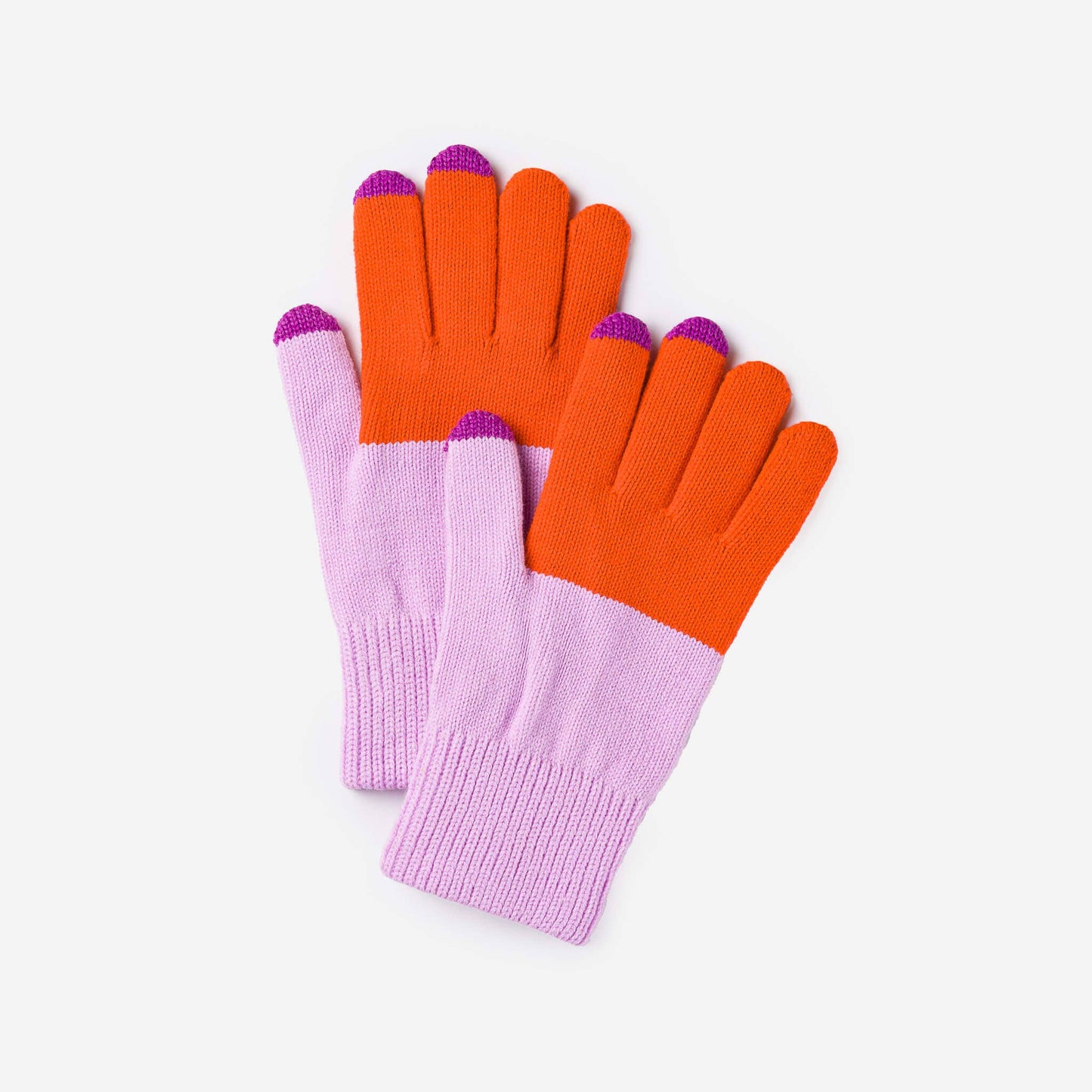 Colorblock Knit Touchscreen Gloves: Ruby Red - PMA Store at the Portland Museum of Art, Maine
