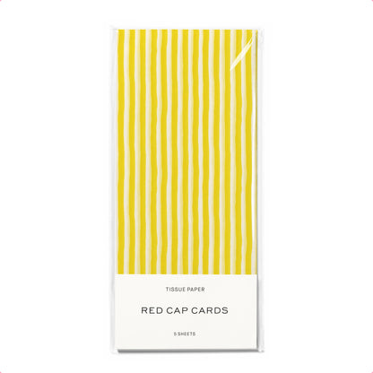 Yellow Stripe tissue paper: 5 Sheets - PMA Store at the Portland Museum of Art, Maine