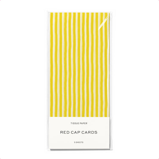 Yellow Stripe tissue paper: 5 Sheets - PMA Store at the Portland Museum of Art, Maine
