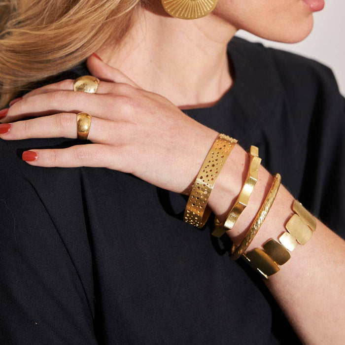 MULXIPLY - Mod Cairn Adjustable Cuff Bracelet - Brass