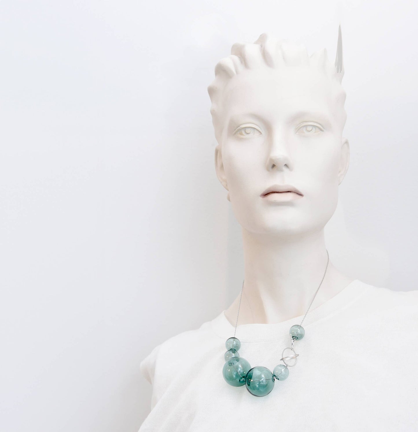 Pursuits - Orbits Necklace: Silver Aqua