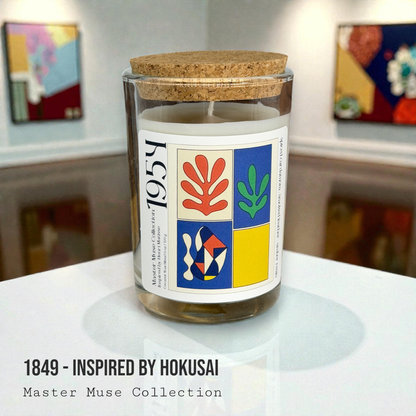 The Scented Palette - Leather Amber Matisse-Inspired Art Candle — 1954: Candle