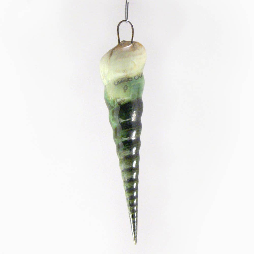 Alison Evans Ceramics - Spiral Ornament: Mint& Charcoal