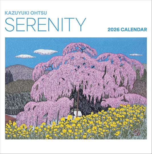 Wall Calendar 2026, Serenity: Kazuyuki Ohtsu Art, 12 Months, Large Grid Design Featuring 12 Artworks cover image