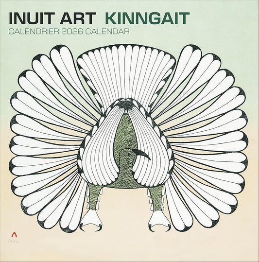 Wall Calendar 2026, Inuit Art: Kinngait, 12 Months, Large Grid Design Featuring 12 Artworks (English and French Edition) cover image