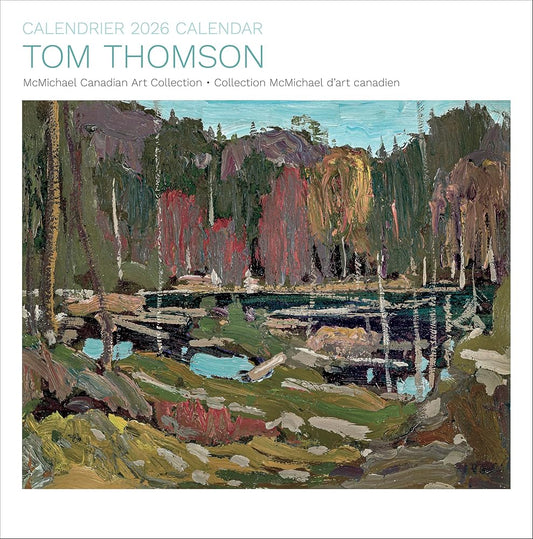 Wall Calendar 2026, Tom Thomson Art, 12 Months, Large Grid Design Featuring 12 Artworks (English and French Edition) cover image