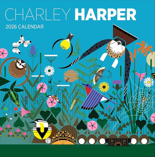 Wall Calendar 2026, Charley Harper Art, 12 Months, Large Grid Design Featuring 12 Artworks cover image