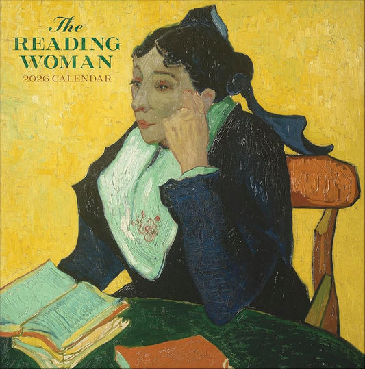 Wall Calendar 2026, The Reading Woman Art, 12 Months, Large Grid Design Featuring 12 Artworks cover image